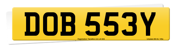 Registration number DOB 553Y